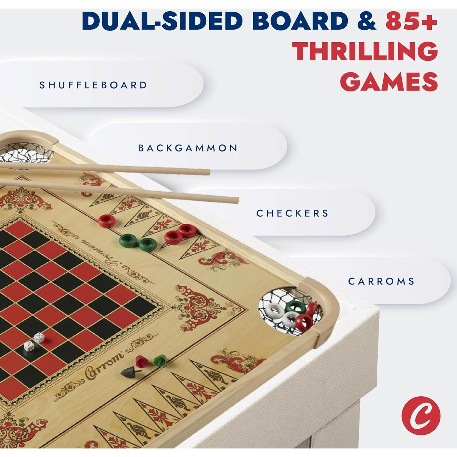 Juego de Carrom Carrom 2850 - Mesa de Juegos 85 en 1