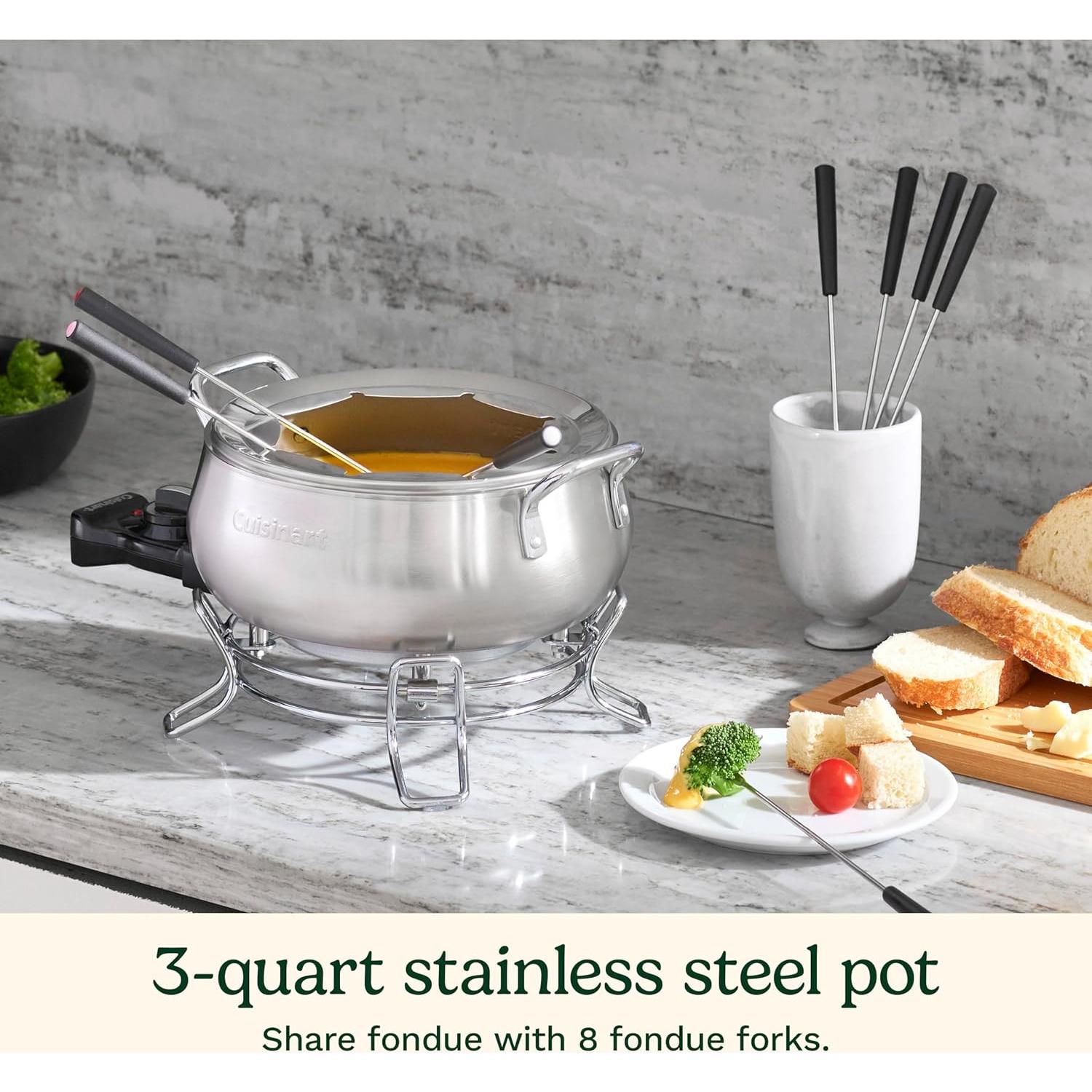 Cacerola de Fondue Cuisinart 2,84L Acero Inoxidable 1000W