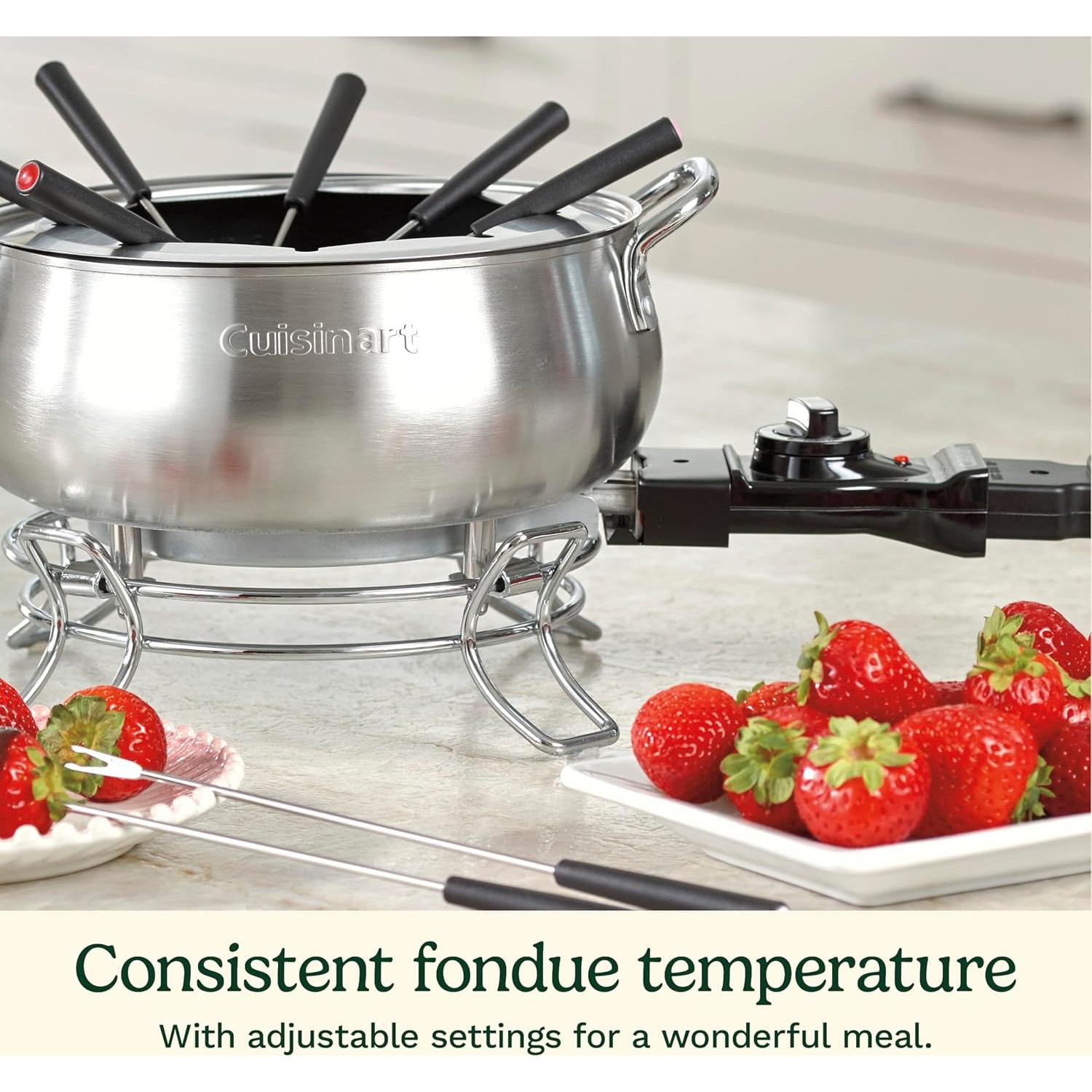 Cacerola de Fondue Cuisinart 2,84L Acero Inoxidable 1000W
