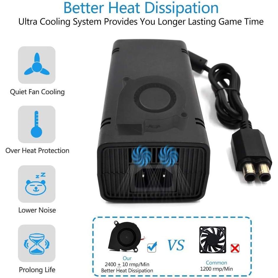 Adaptador de CA YUDEG para Xbox 360 Slim 100-240V
