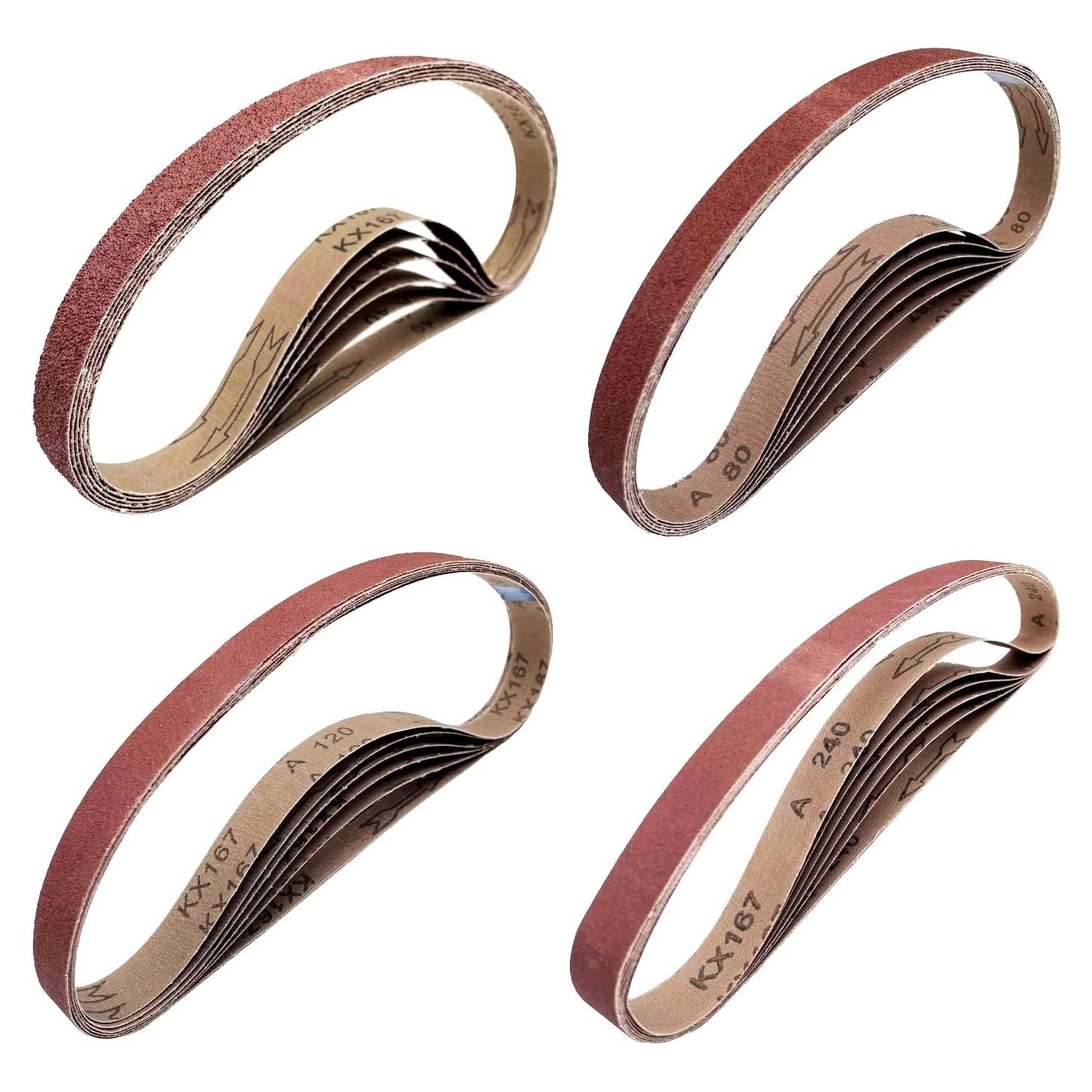 Cintas de Lijado 1x42" Taokyid 24 PCS Granos 40/80/120/240