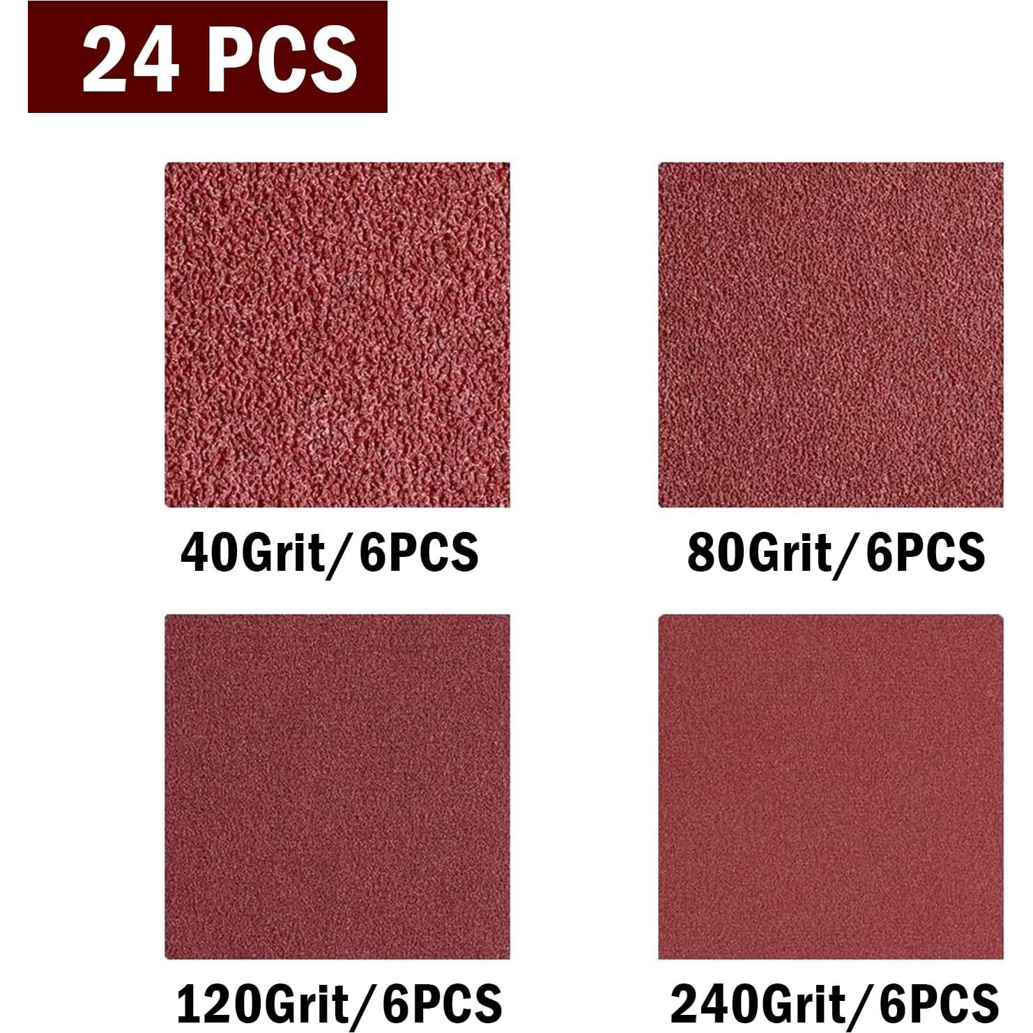 Cintas de Lijado 1x42" Taokyid 24 PCS Granos 40/80/120/240