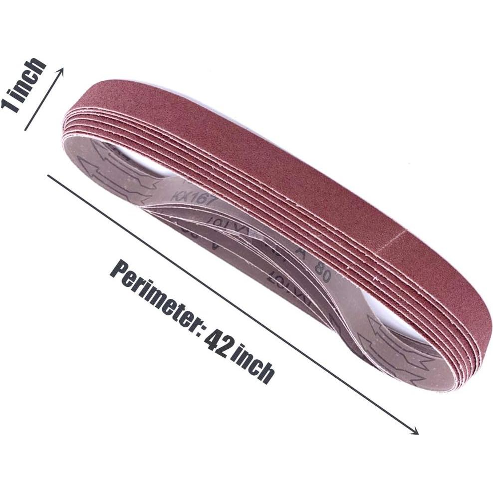 Cintas de Lijado 1x42" Taokyid 24 PCS Granos 40/80/120/240