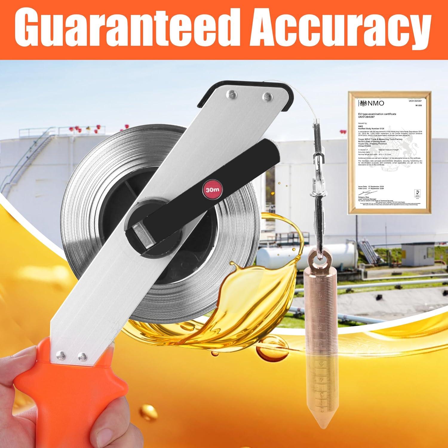 Cinta de Medición de Aceite Cekegon 10M Acero Inoxidable