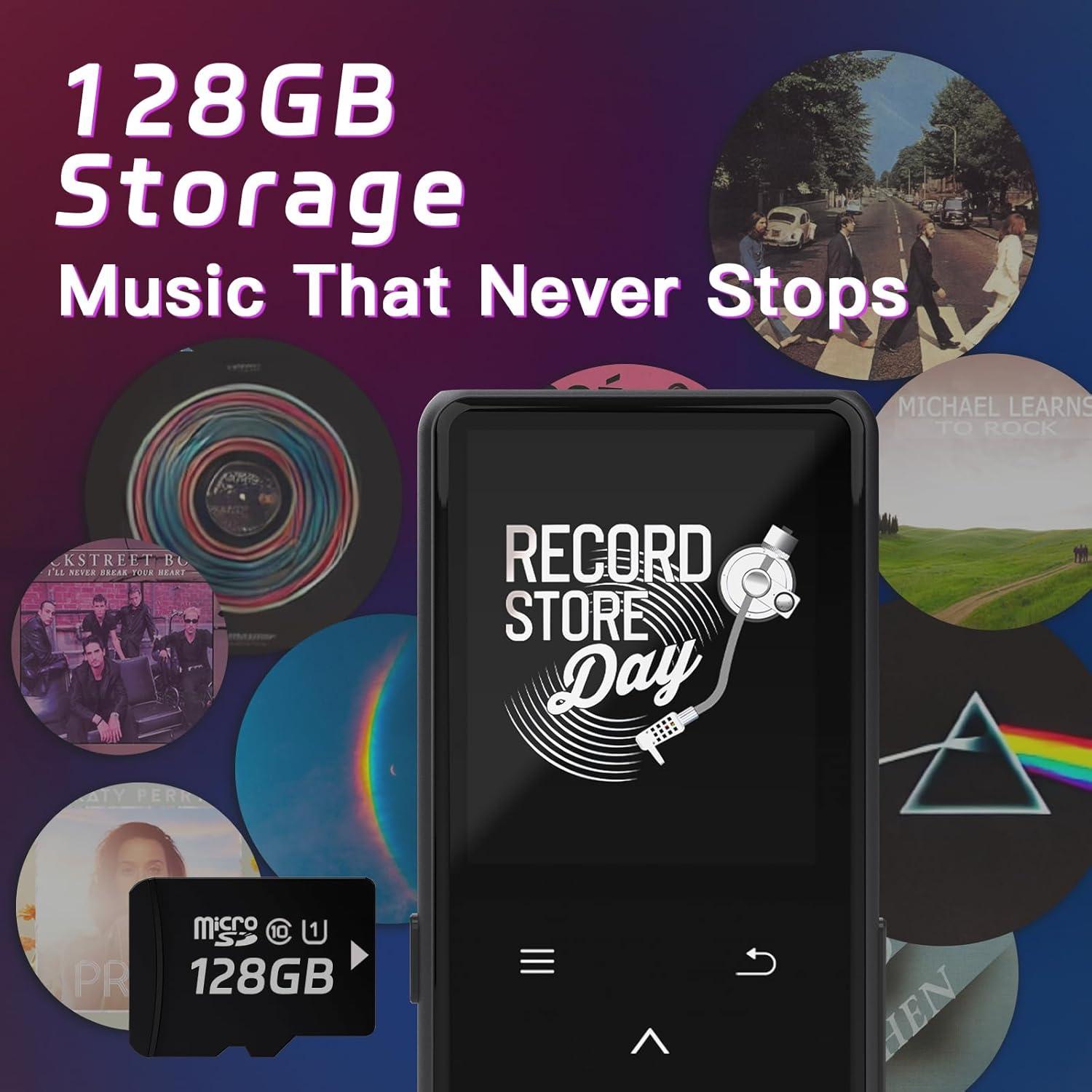 Reproductor MP3 Vaktare Gud 128GB Bluetooth 5.2 con Altavoz