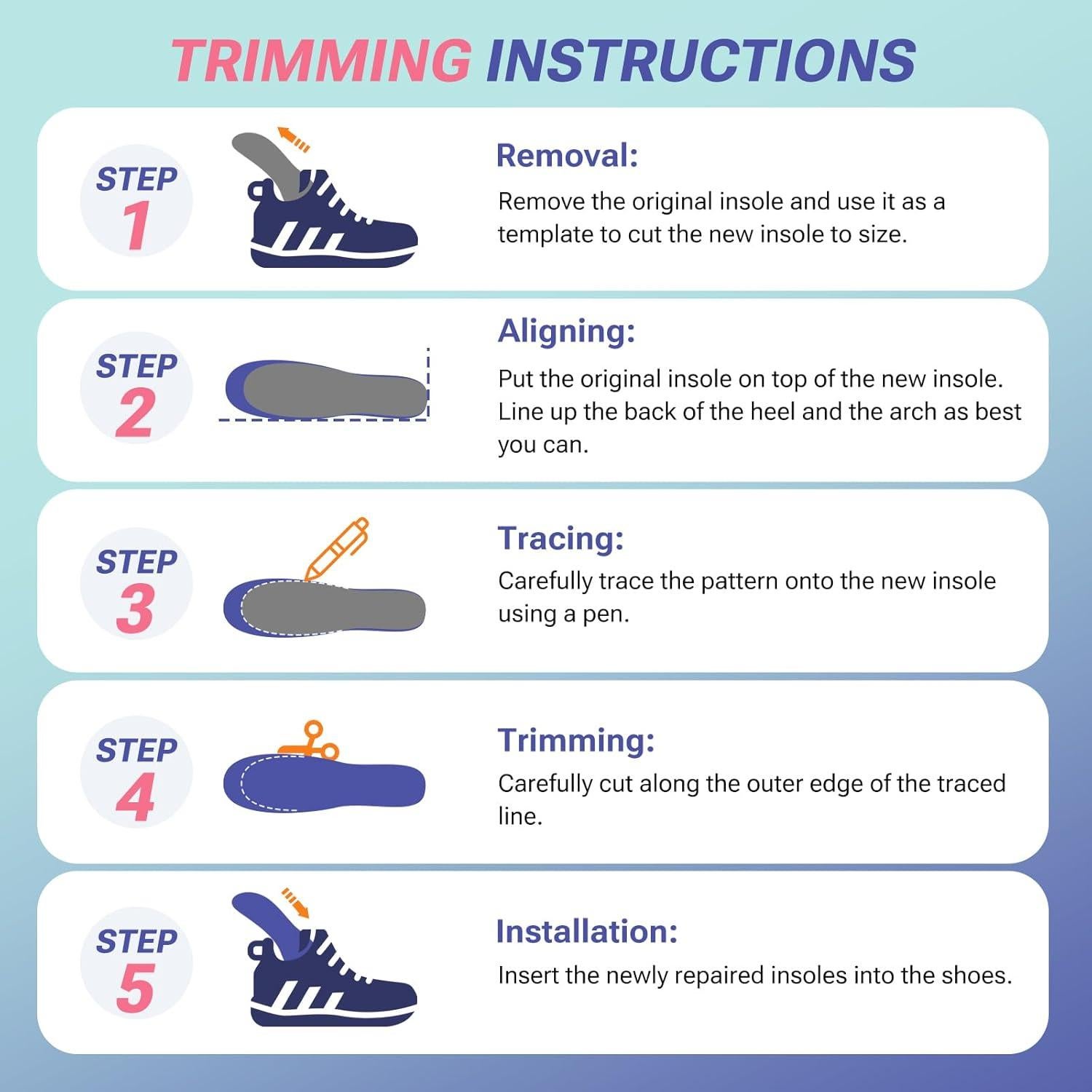 Plantillas ortopédicas XKC para fascitis plantar, tamaño 5-7