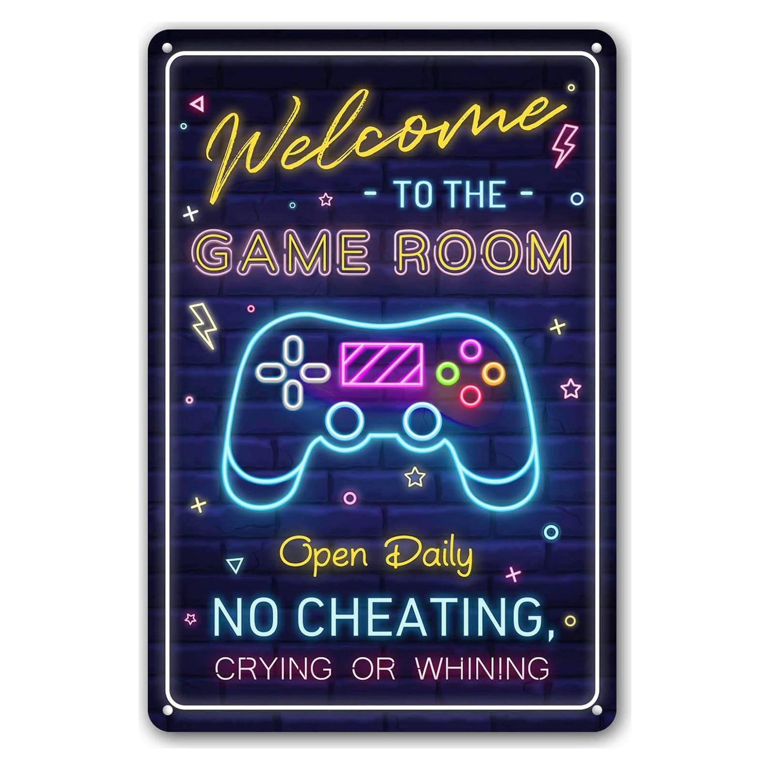 Señal de Bienvenida Sala de Juegos PTWXSW 30.48x20.32cm