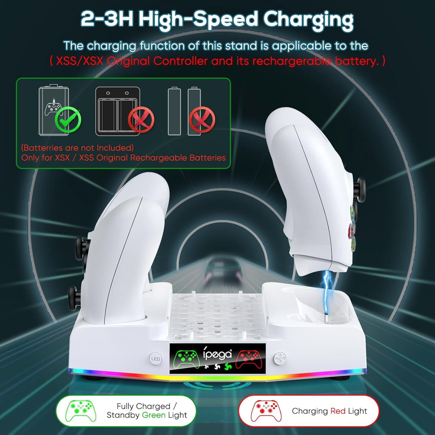 Soporte Ventilación y Carga para Xbox Series S MENEEA RGB