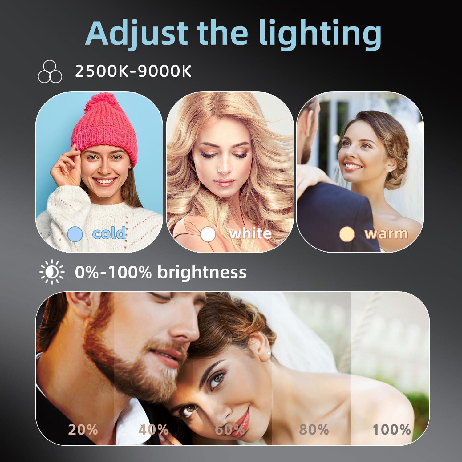 Luz de Selfie Magnética ORSOIRGIFON con Espejo HD 700lx