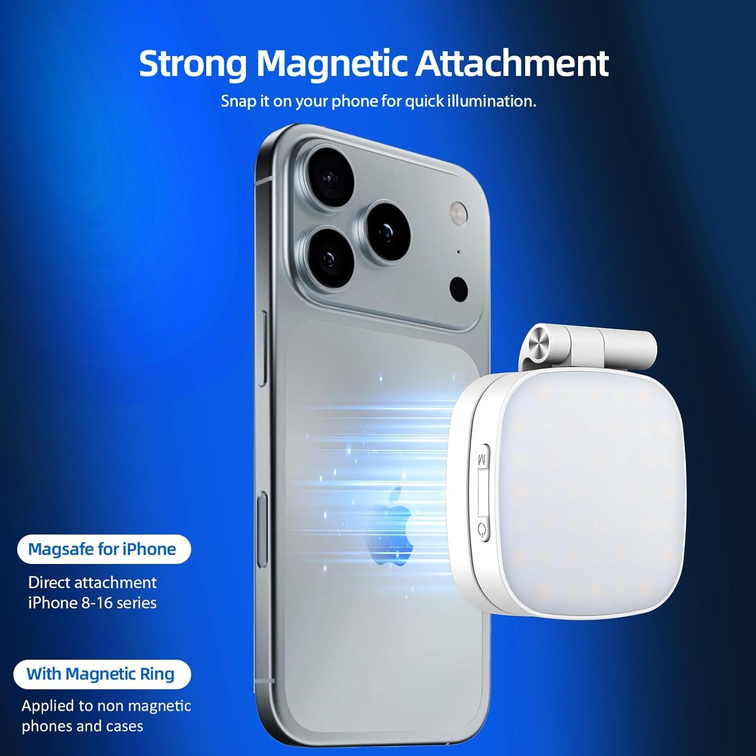 Luz de Selfie Magnética ORSOIRGIFON con Espejo HD 700lx