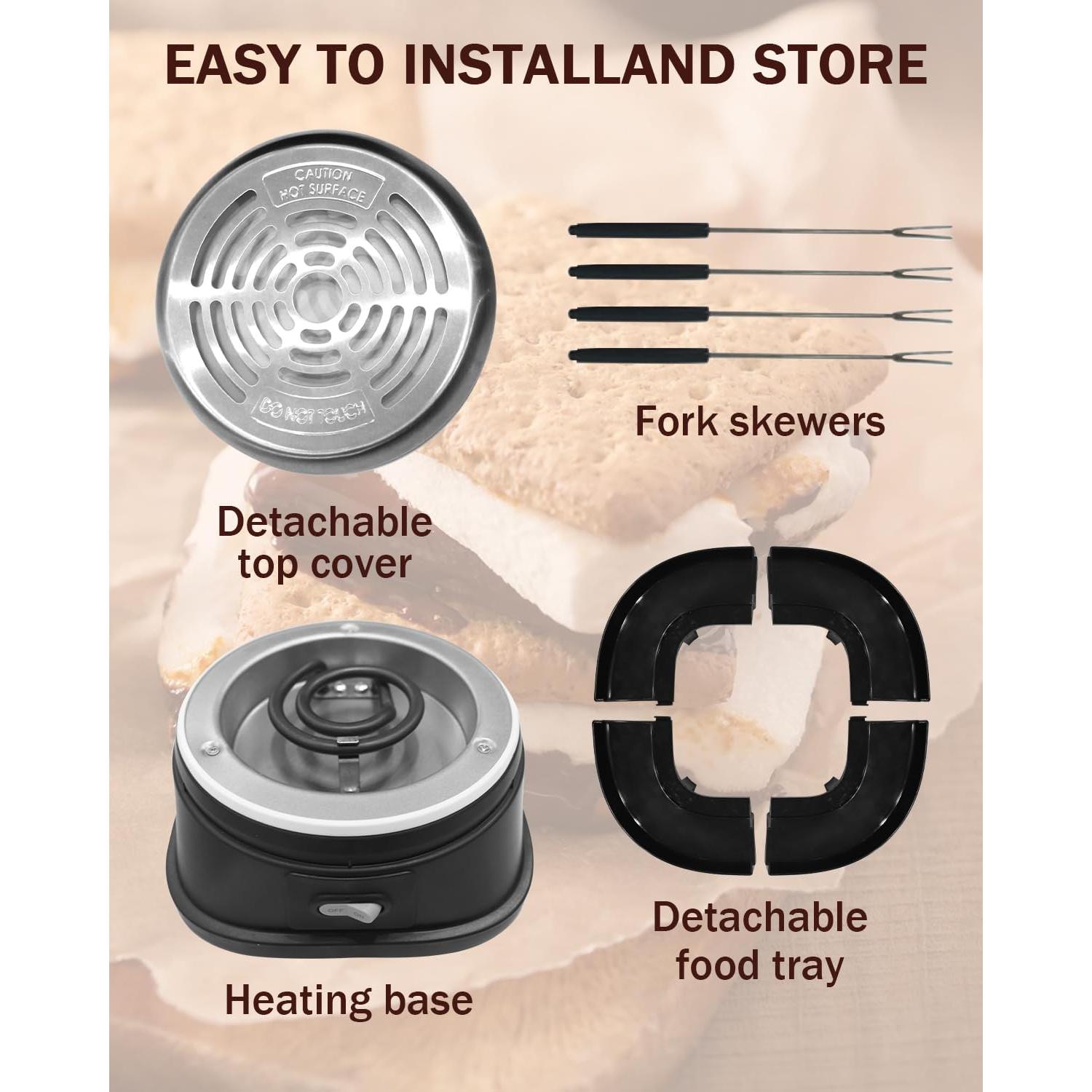 Kit de S'mores Eléctrico LANPRIL 300W Sin Llama 1.29kg