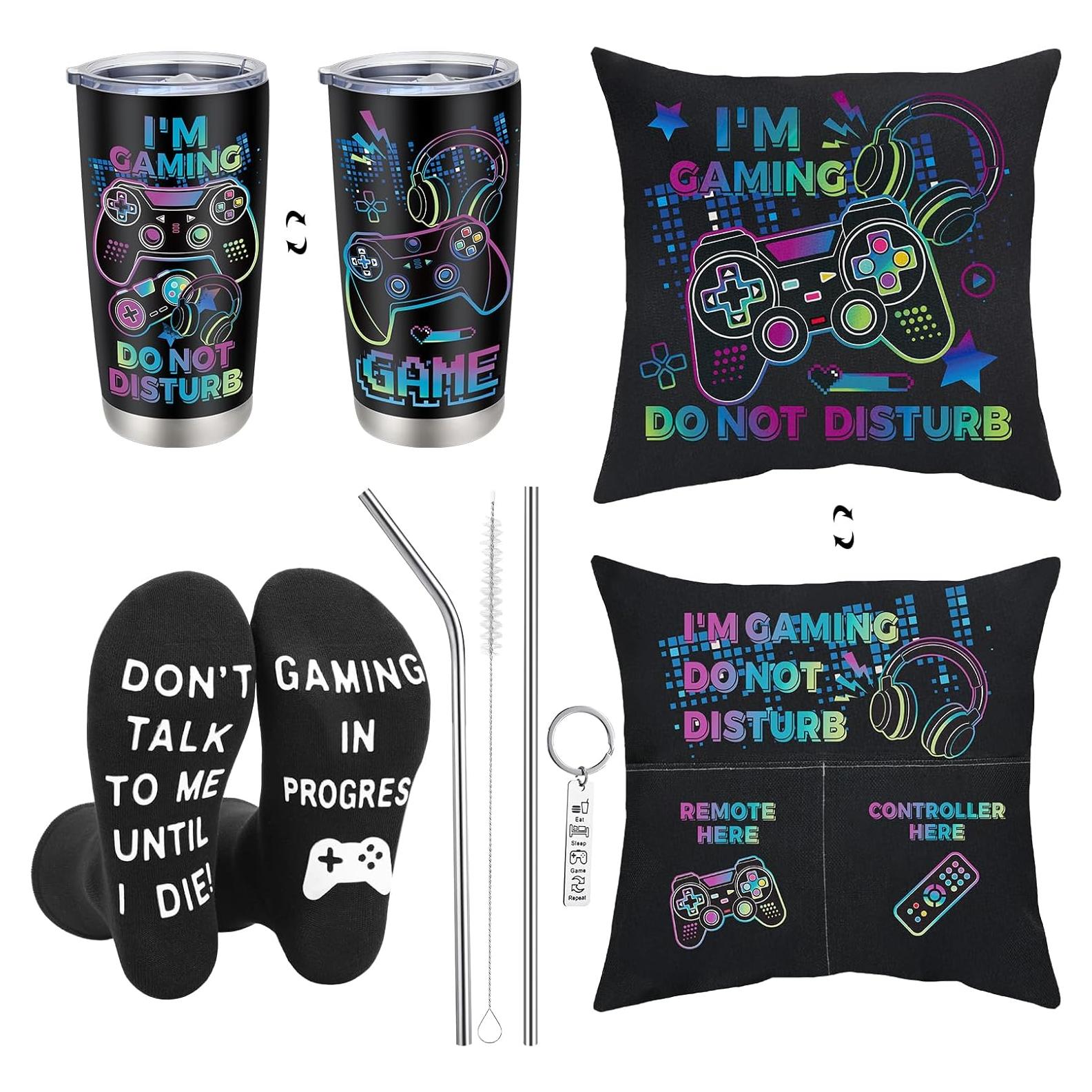 Set de Regalo Gamer Ovveroche con Vaso, Cojín y Calcetines