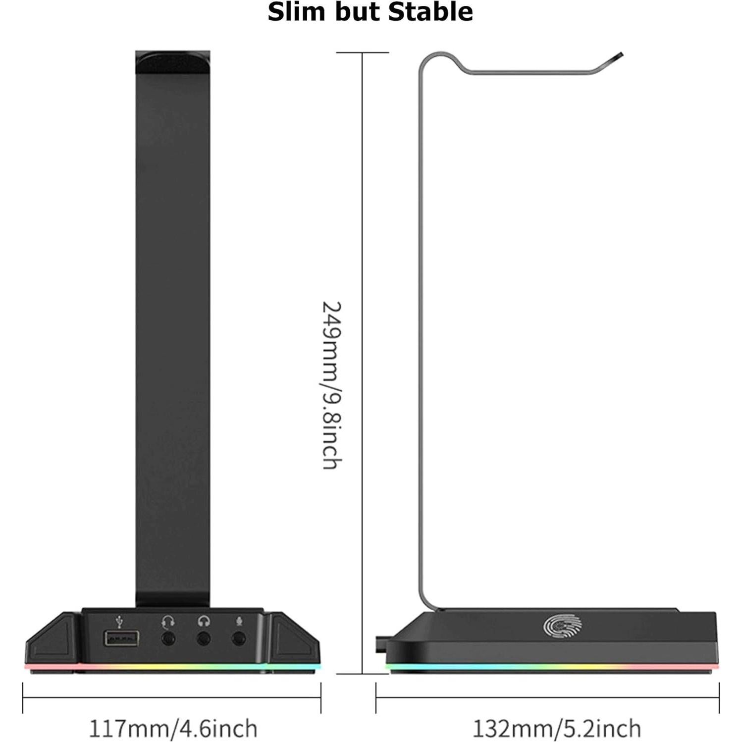 Soporte para Auriculares EKSA W1 con Iluminación RGB y Sonido 7.1