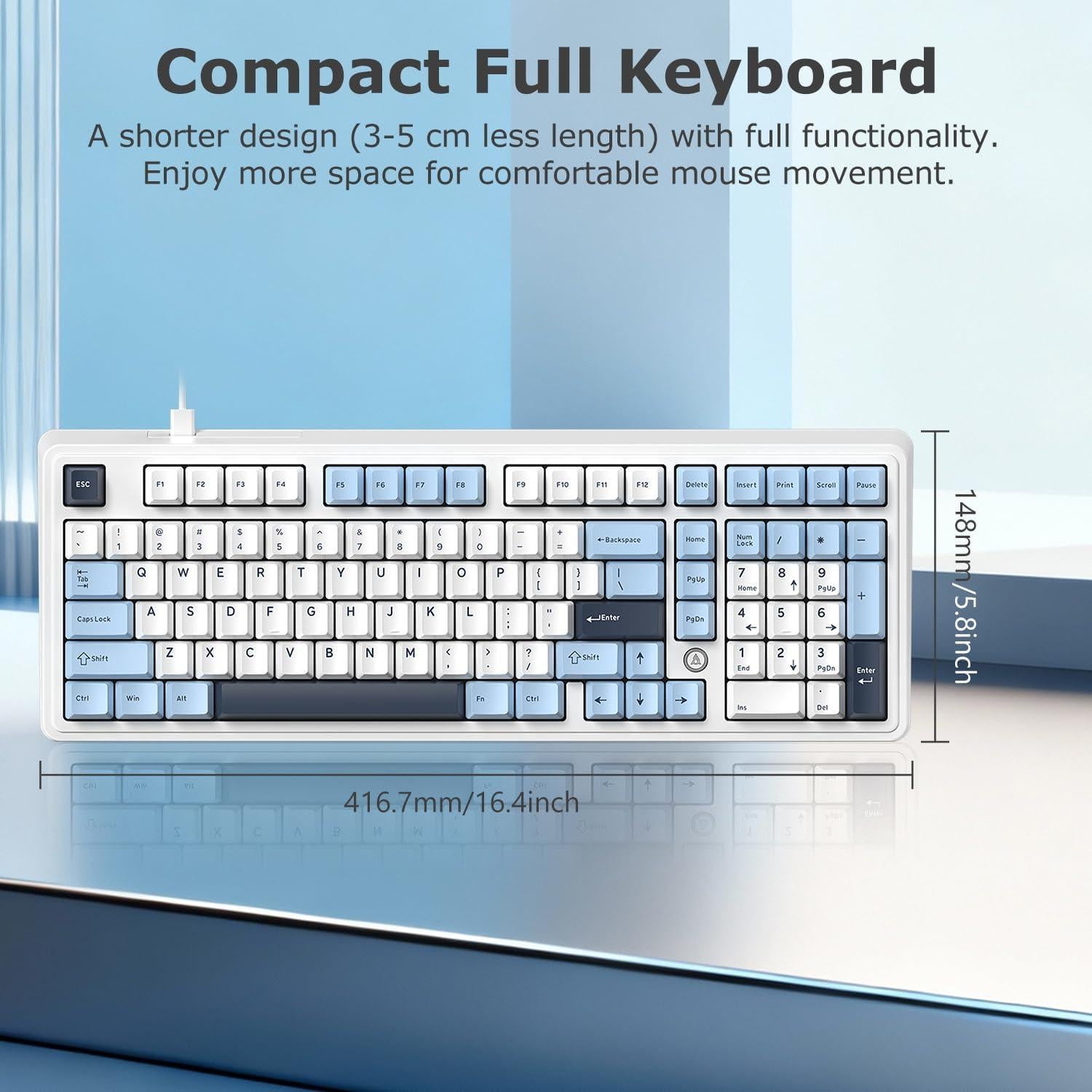 Teclado Mecánico Hot-Swappable Ajazz AK980 RGB 101 Teclas