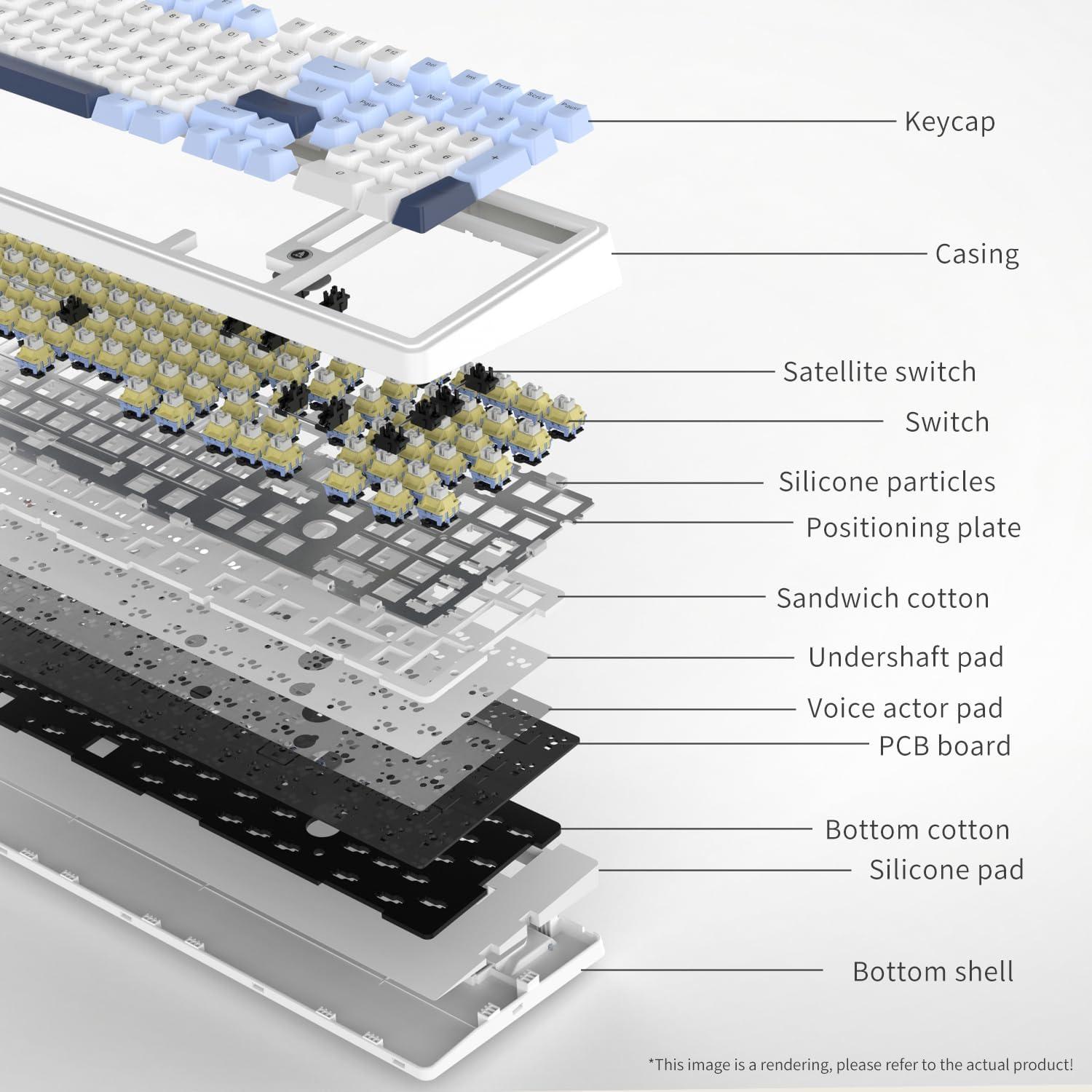Teclado Mecánico Hot-Swappable Ajazz AK980 RGB 101 Teclas