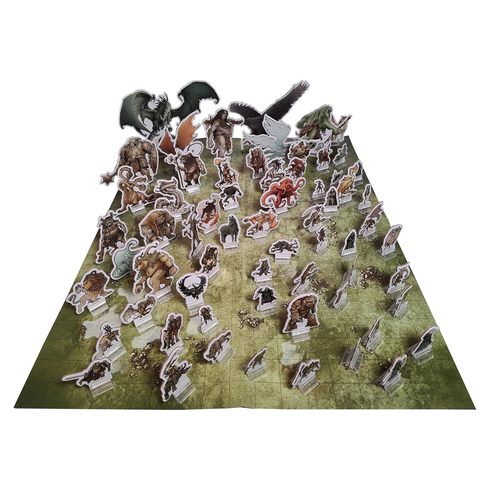 Dragonbane Standee de Monstruos - 64 Personajes de Cartón