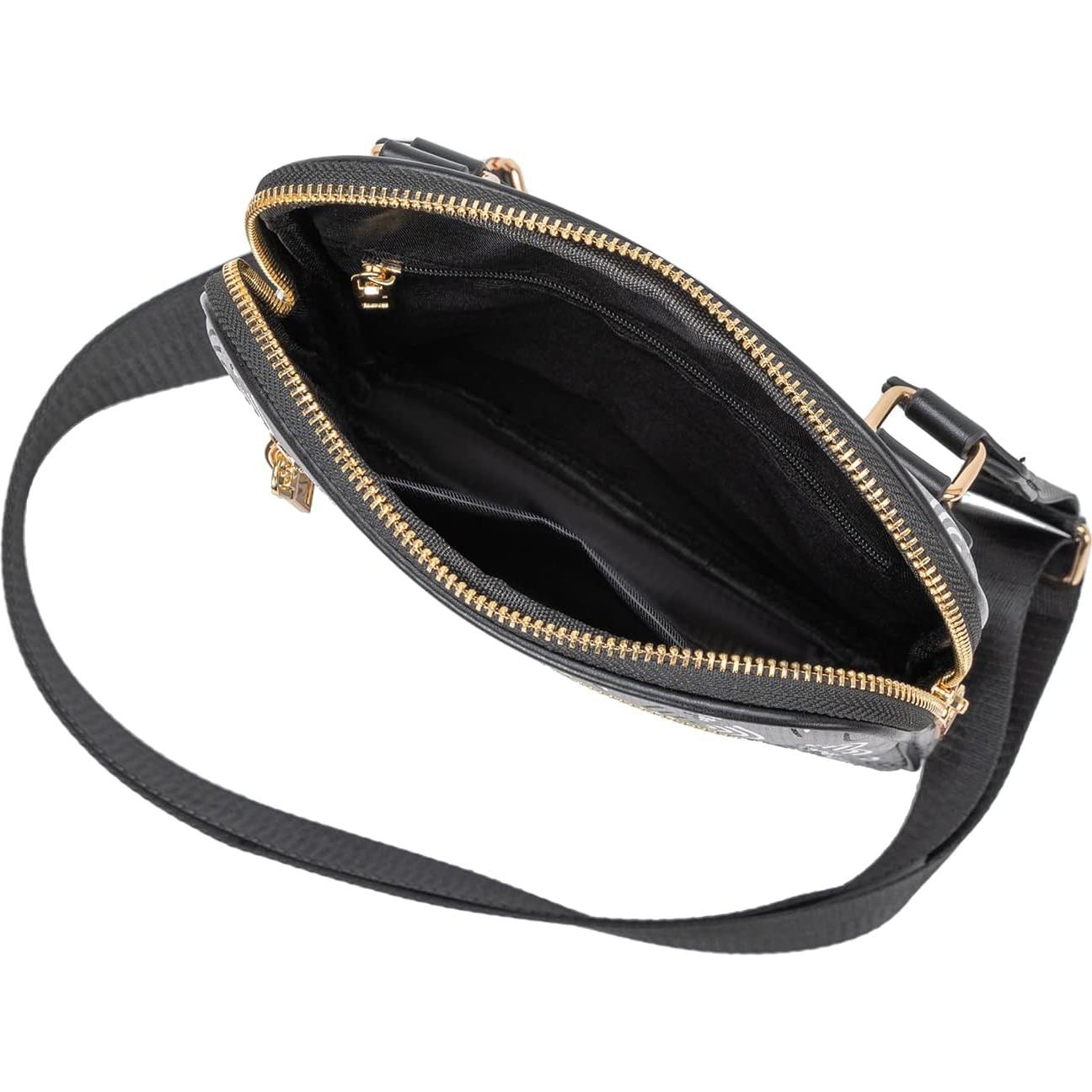 Bolsa Cruzada Hombre PVC Negra 20x3.3x23cm Ligera