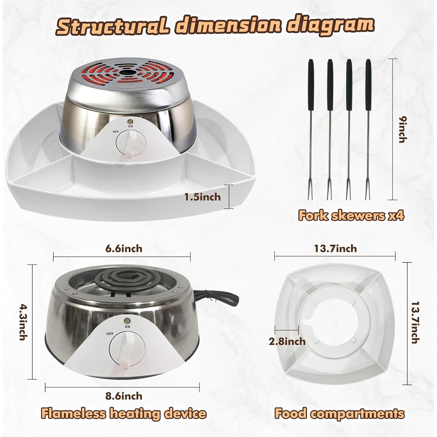 Kit de S'mores Eléctrico ORANLAN 1.51kg Sin Llama