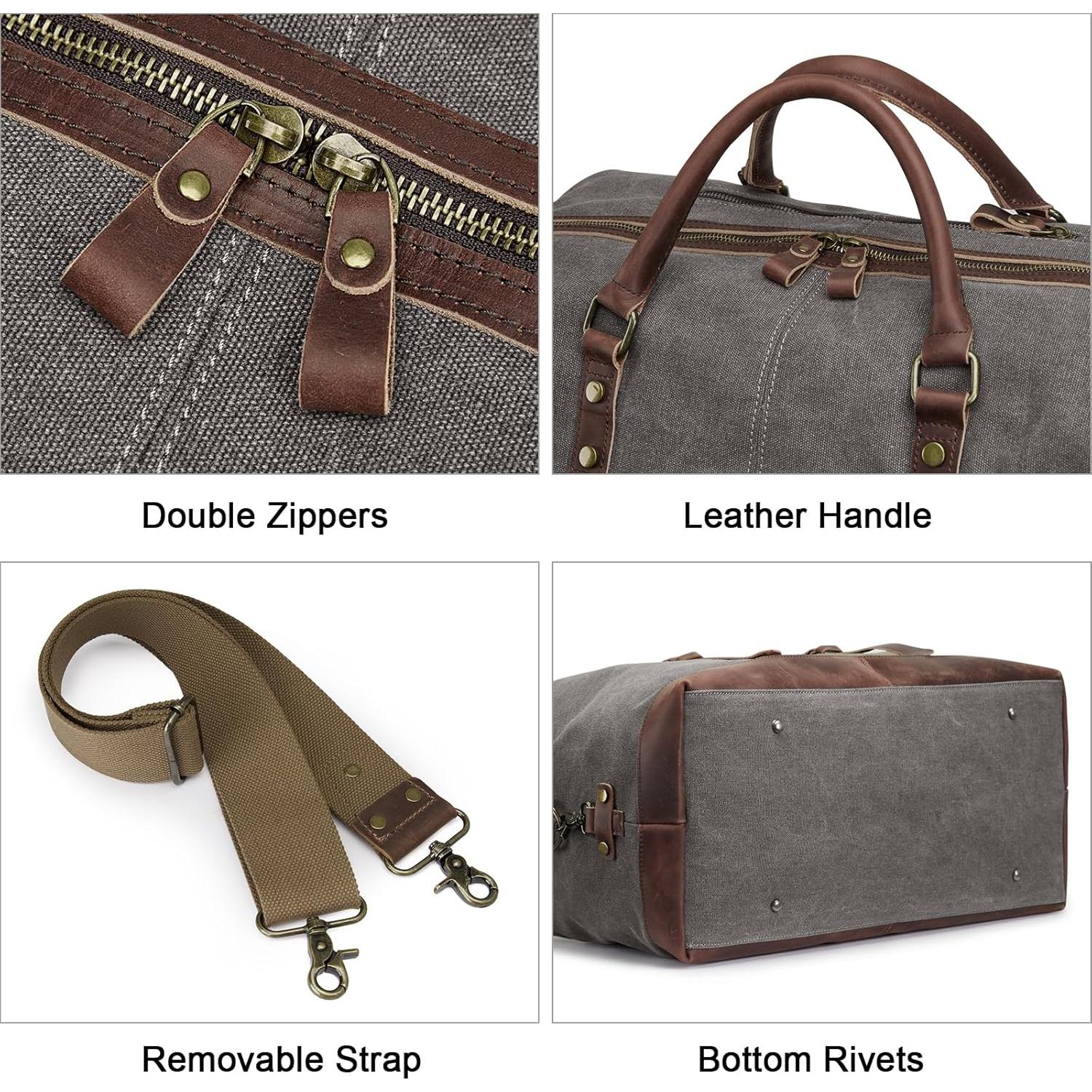 Bolsa de Viaje S-ZONE Lona 60L Gris 54x23x42cm