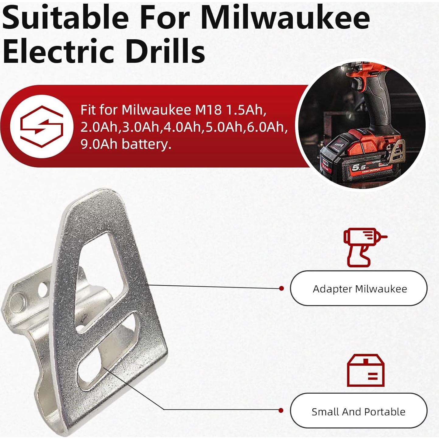 Clip de Cinturón 6PCS HAVANSIDY para Herramientas Milwaukee M18