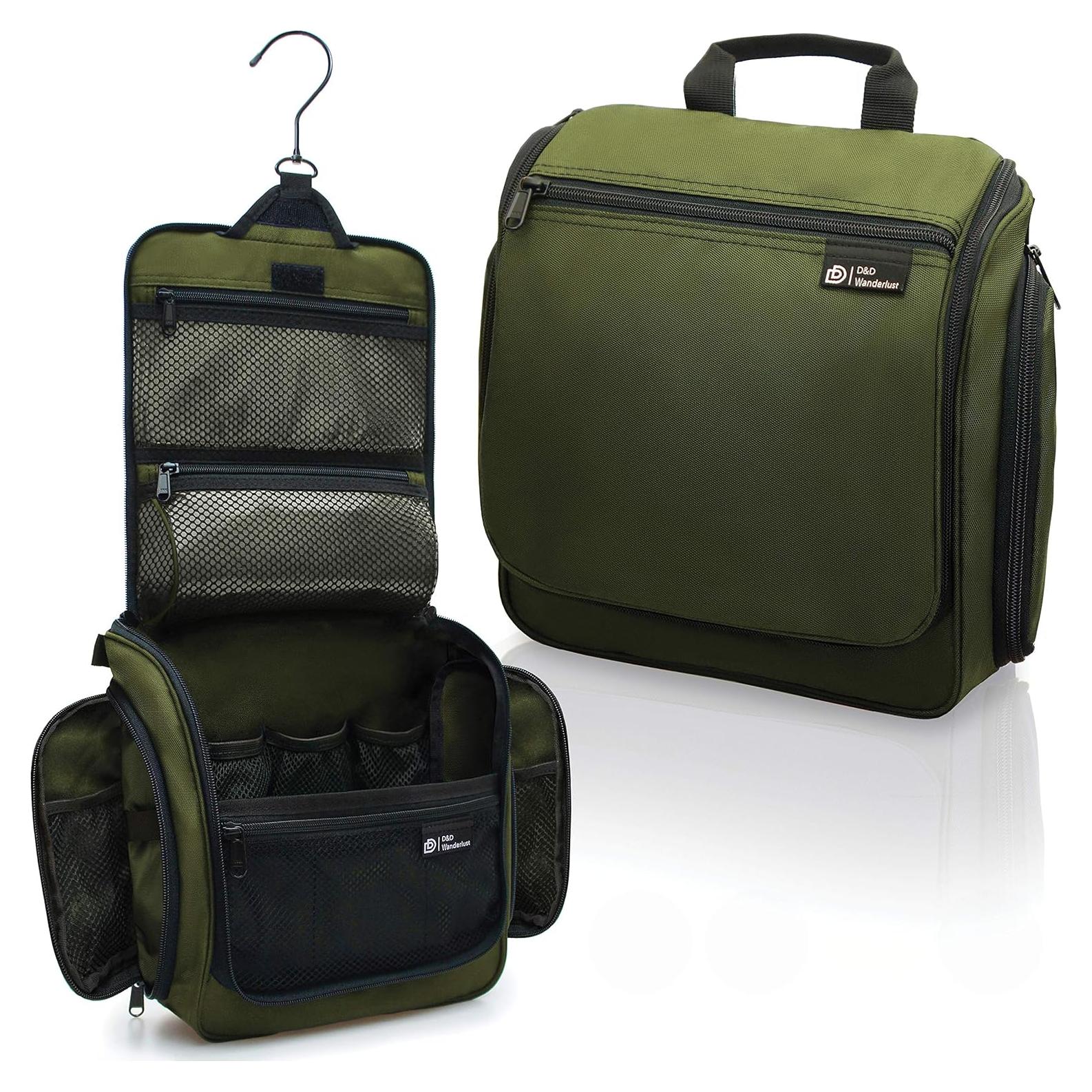 Bolsa de Aseo Colgante D&D Verde Bosque – 10 Compartimentos