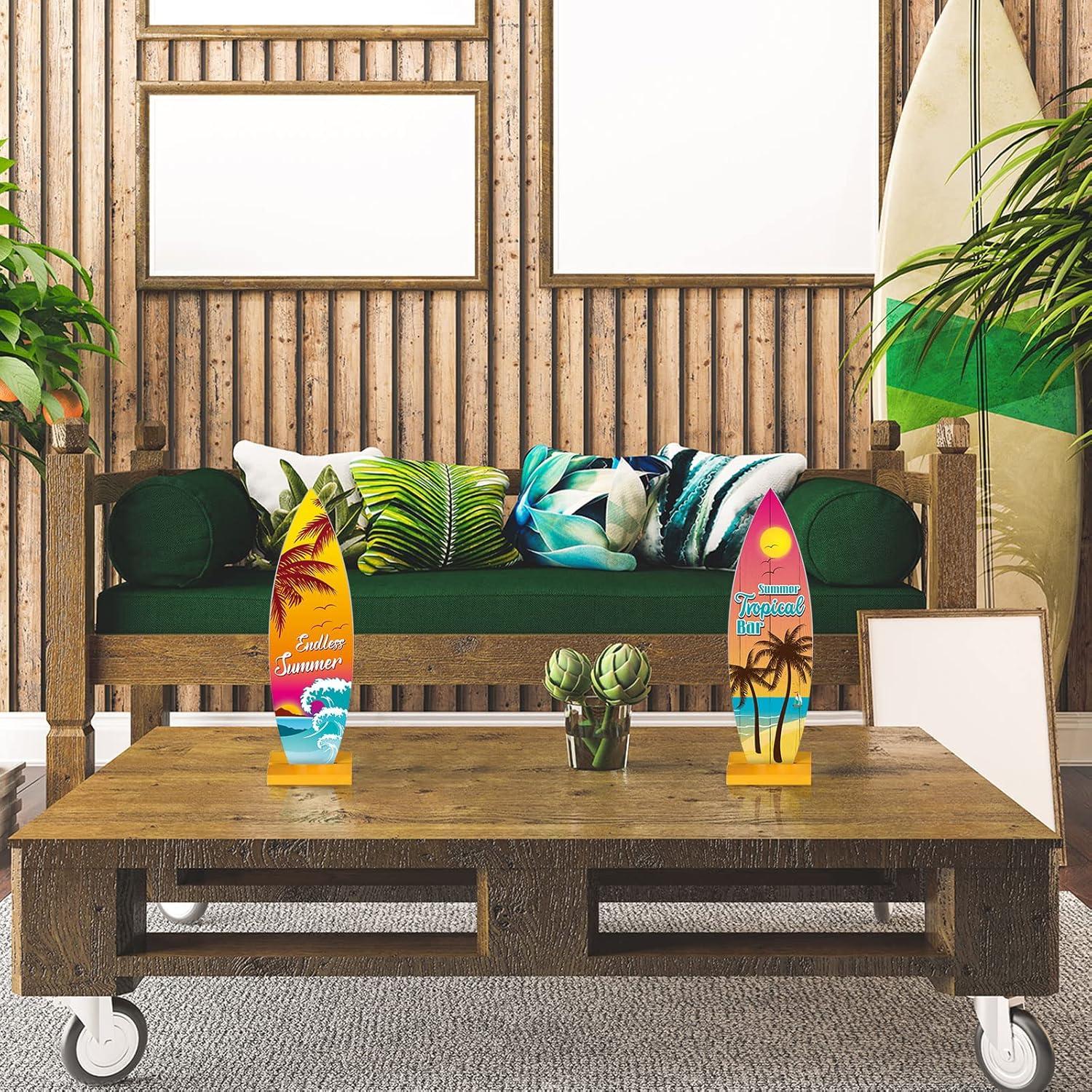 Decoraciones de Mesa Playa Blulu 8 Pcs Tabla Surf 21x6 cm