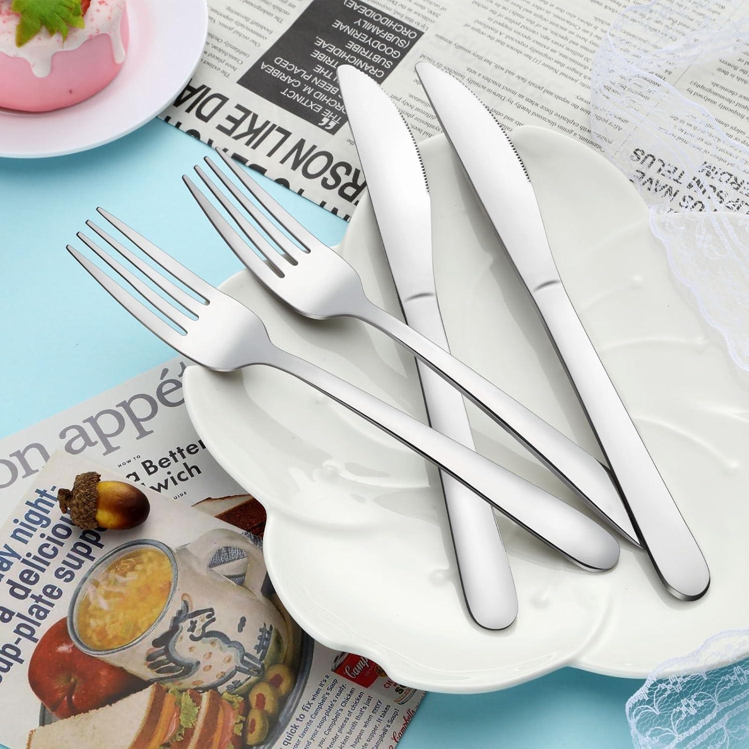 Juego de 24 Piezas de Cubiertos Gymdin - Acero Inoxidable Pulido