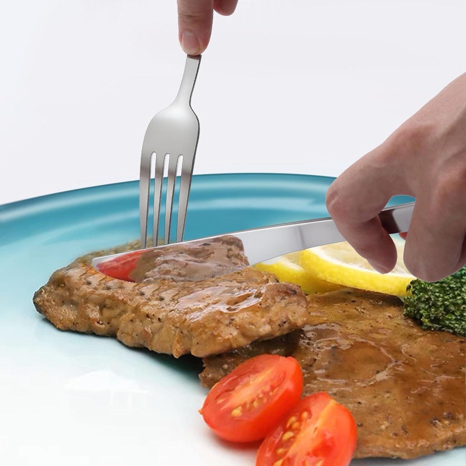 Juego de 24 Piezas de Cubiertos Gymdin - Acero Inoxidable Pulido