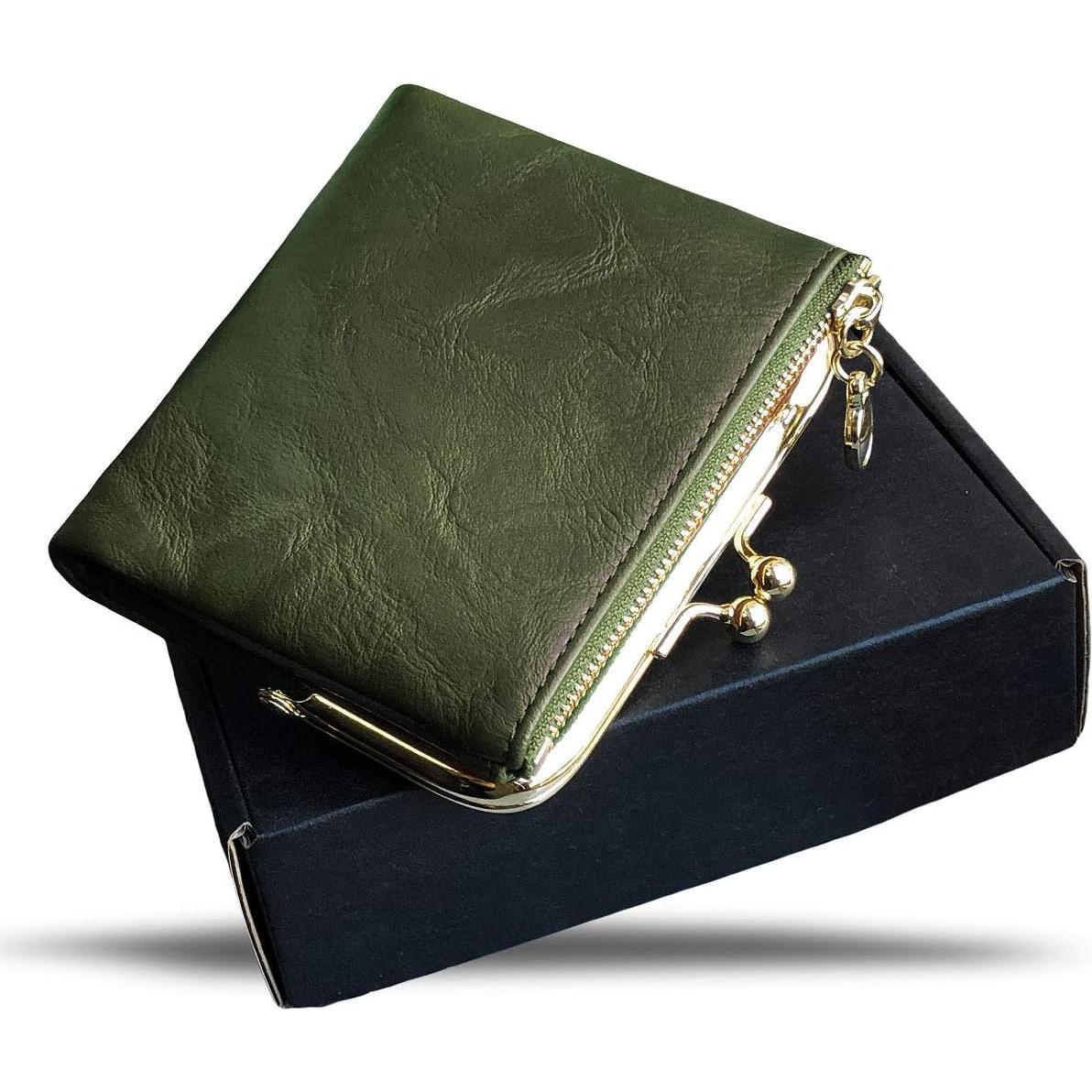 Billetera Bifold AOXONEL Verde para Mujeres RFID Compacta