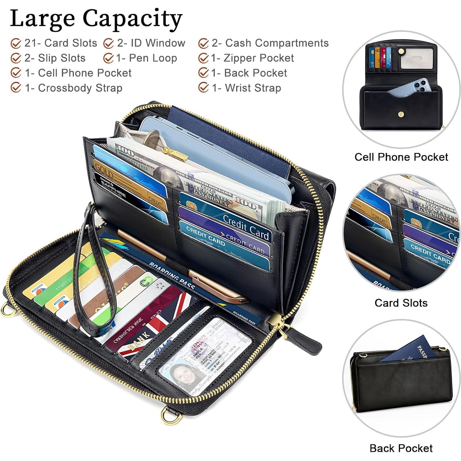 Billetera de Mujer Peacocktion con RFID y Gran Capacidad