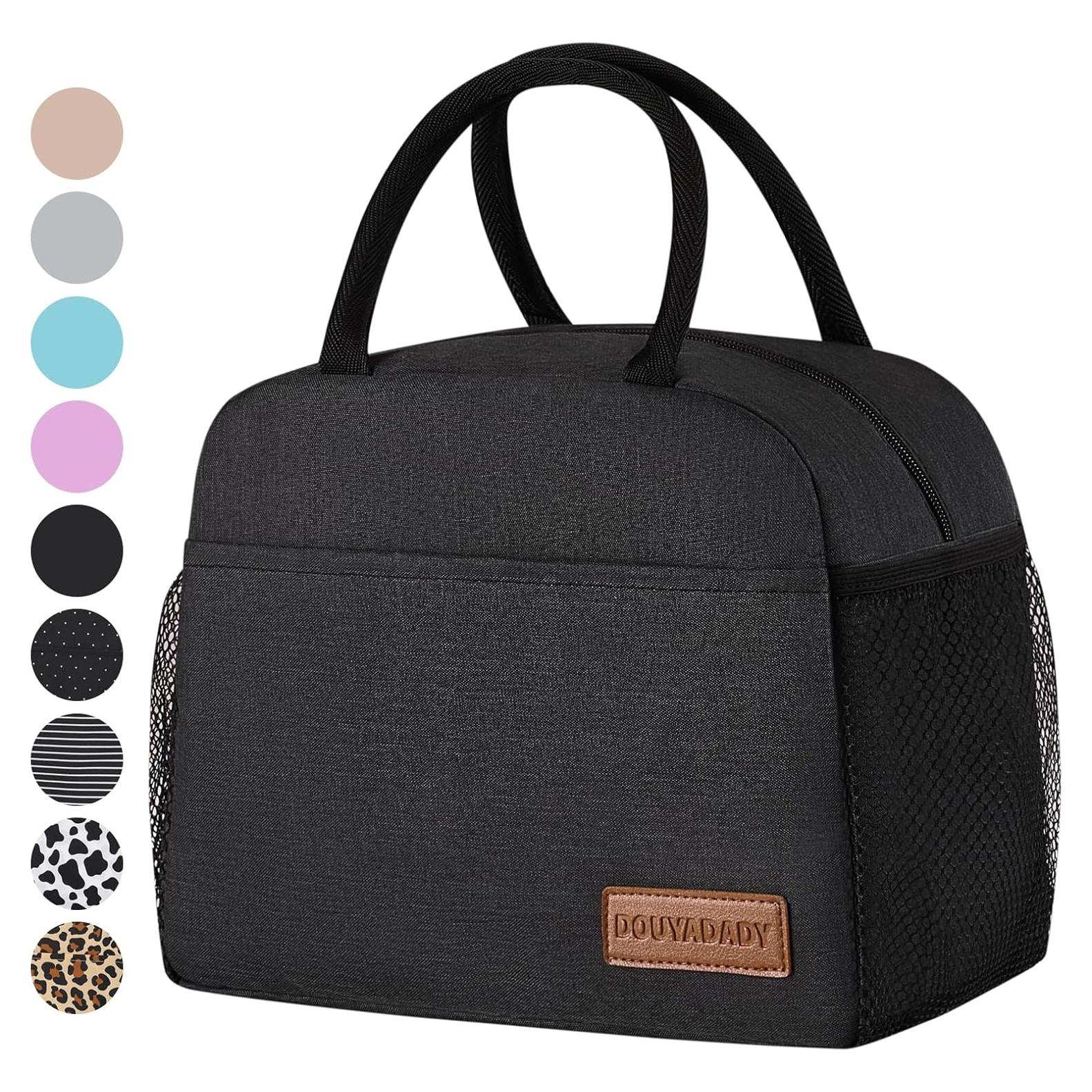 Bolsa de Almuerzo Aislante Douyadady Negra 27.4x16x22.4cm