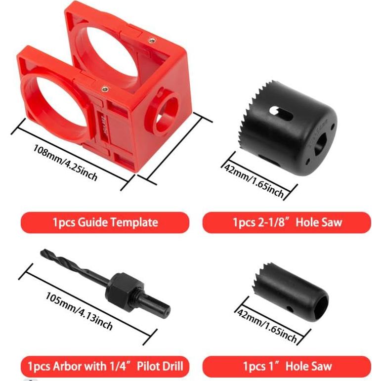 Kit de Instalación de Cerraduras RMXANL con Brocas y Plantilla