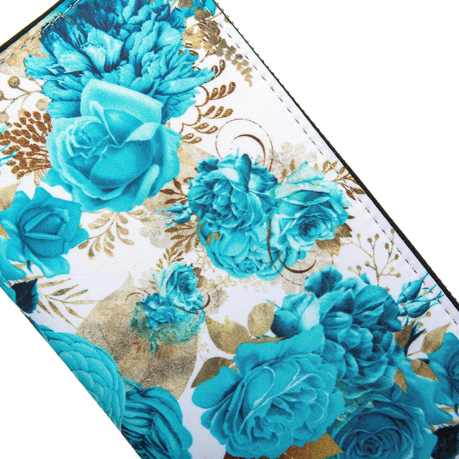 Cartera Bifold RFID para Mujeres Cambridge Blue 10.92x20.32cm