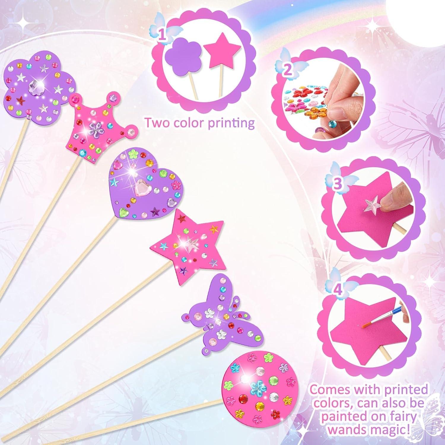 Kit de Varitas de Hada Juexica 24 Piezas Madera DIY