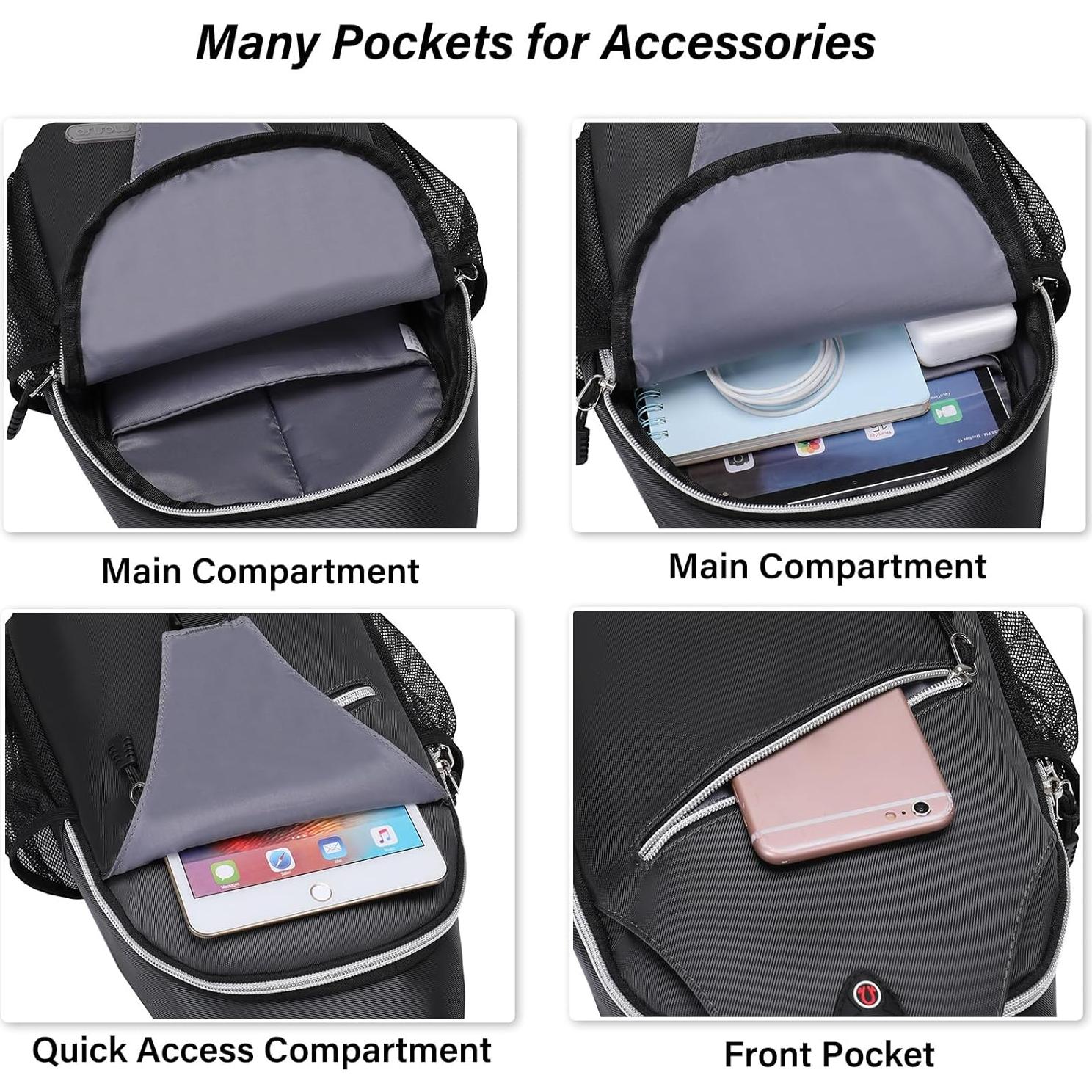 Mochila de Hombro MOSISO Gris Espacial 6L para Senderismo