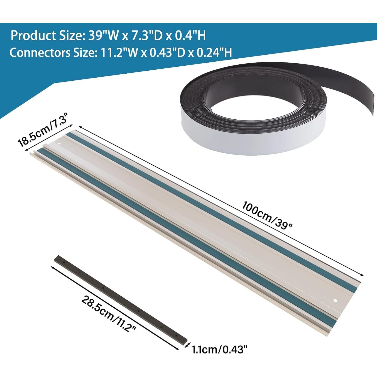 Guía de Sierra de Pista Barlezy 99 cm con Conectores y Protección