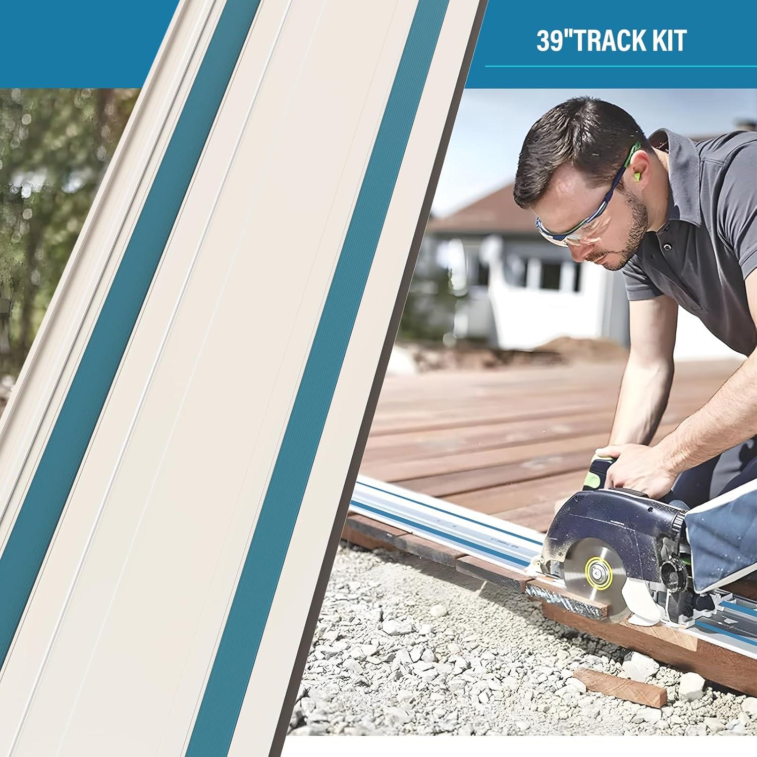 Guía de Sierra de Pista Barlezy 99 cm con Conectores y Protección