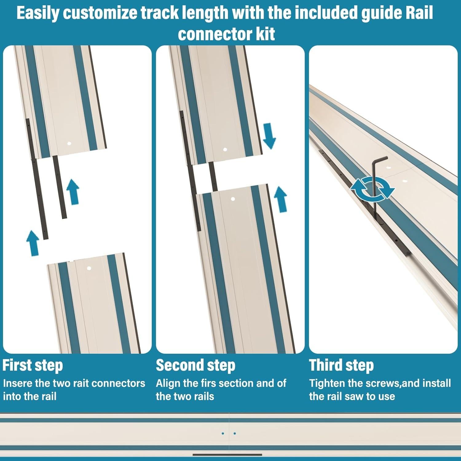 Guía de Sierra de Pista Barlezy 99 cm con Conectores y Protección