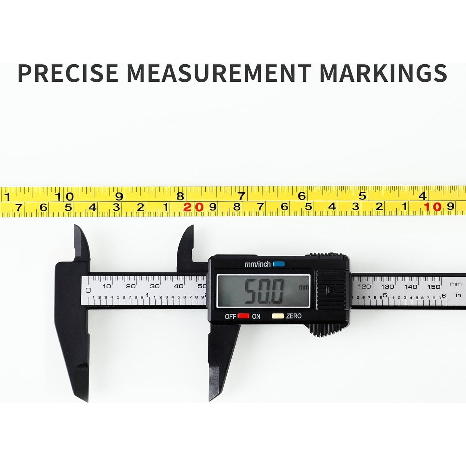 2 Cintas Métricas Autoadhesivas de Acero Opzour 100cm Amarillo