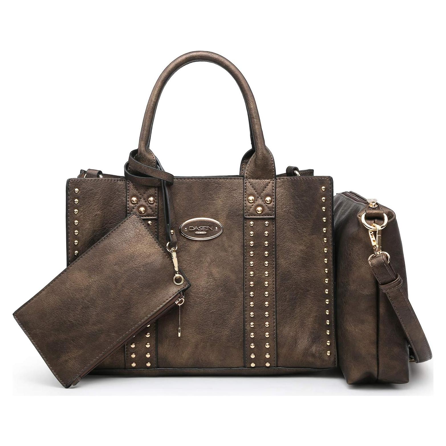 Conjunto de bolsos Dasein 3 piezas en bronce para mujer