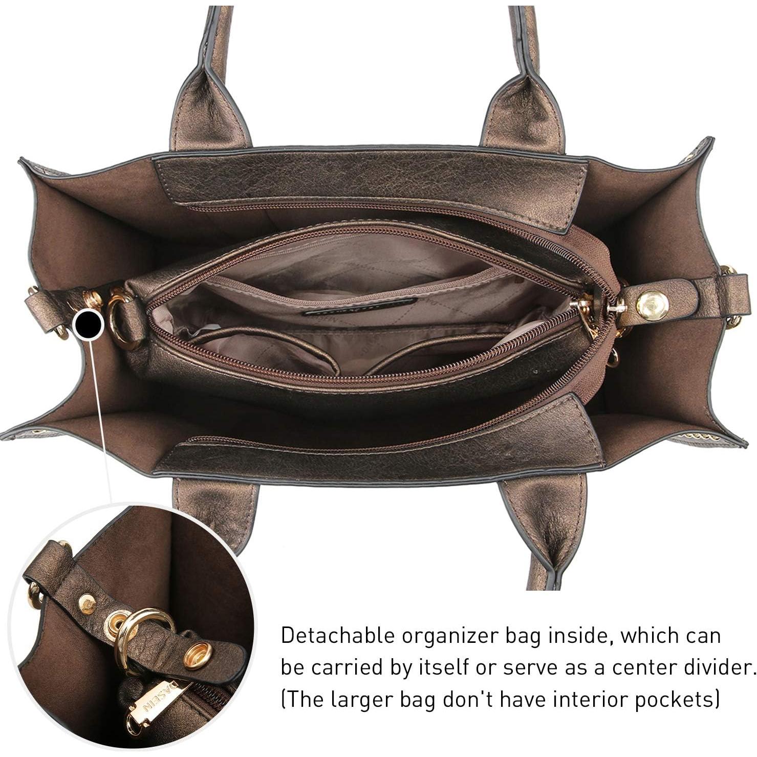 Conjunto de bolsos Dasein 3 piezas en bronce para mujer