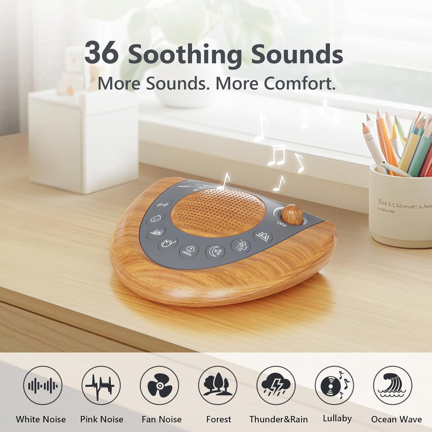 Máquina de Sonido Mesqool CR1007PRO con 36 Sonidos Relajantes