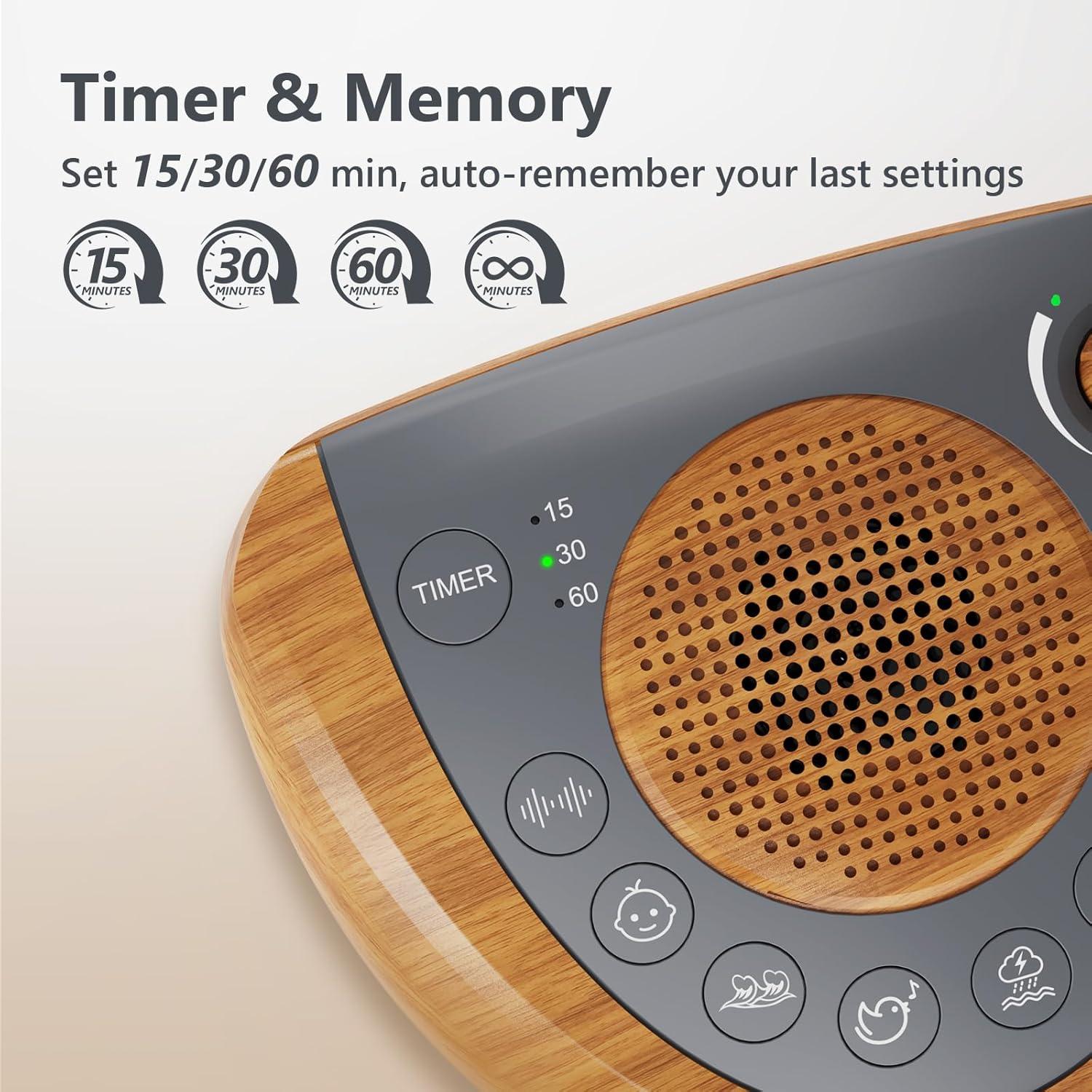 Máquina de Sonido Mesqool CR1007PRO con 36 Sonidos Relajantes