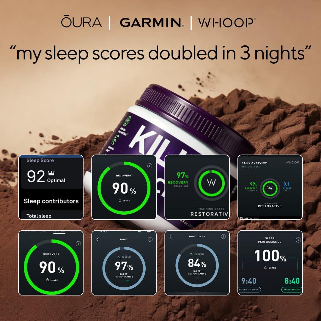 Suplemento de Sueño en Polvo Killswitch - Chocolate Caliente Sin Azúcar, 30 Porciones