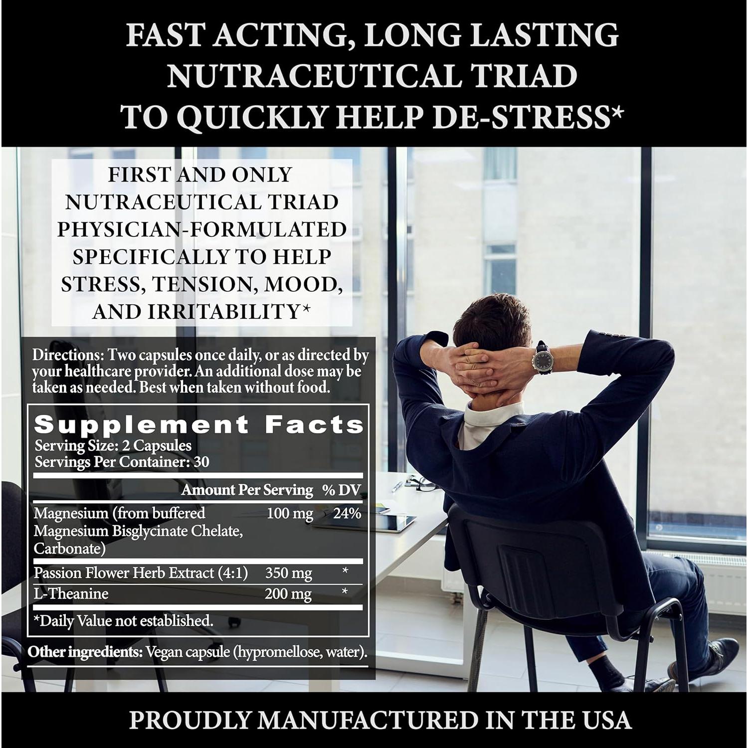 Suplemento Natural Stress Edge 30 Cápsulas - Alivio del Estrés