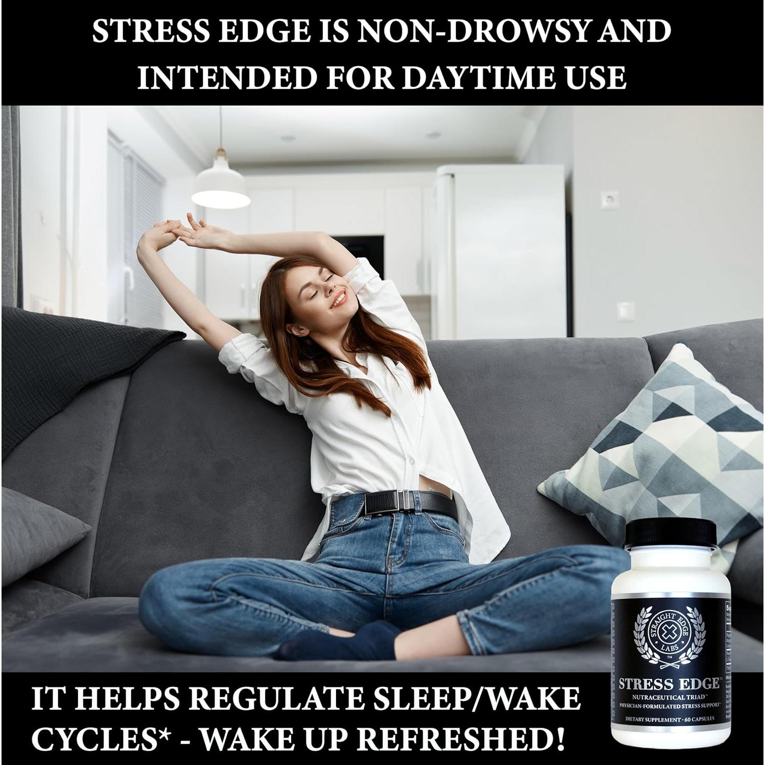 Suplemento Natural Stress Edge 30 Cápsulas - Alivio del Estrés