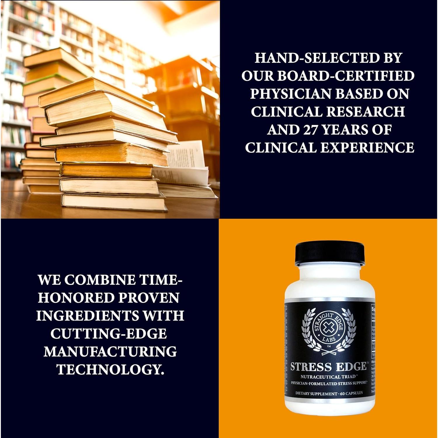 Suplemento Natural Stress Edge 30 Cápsulas - Alivio del Estrés