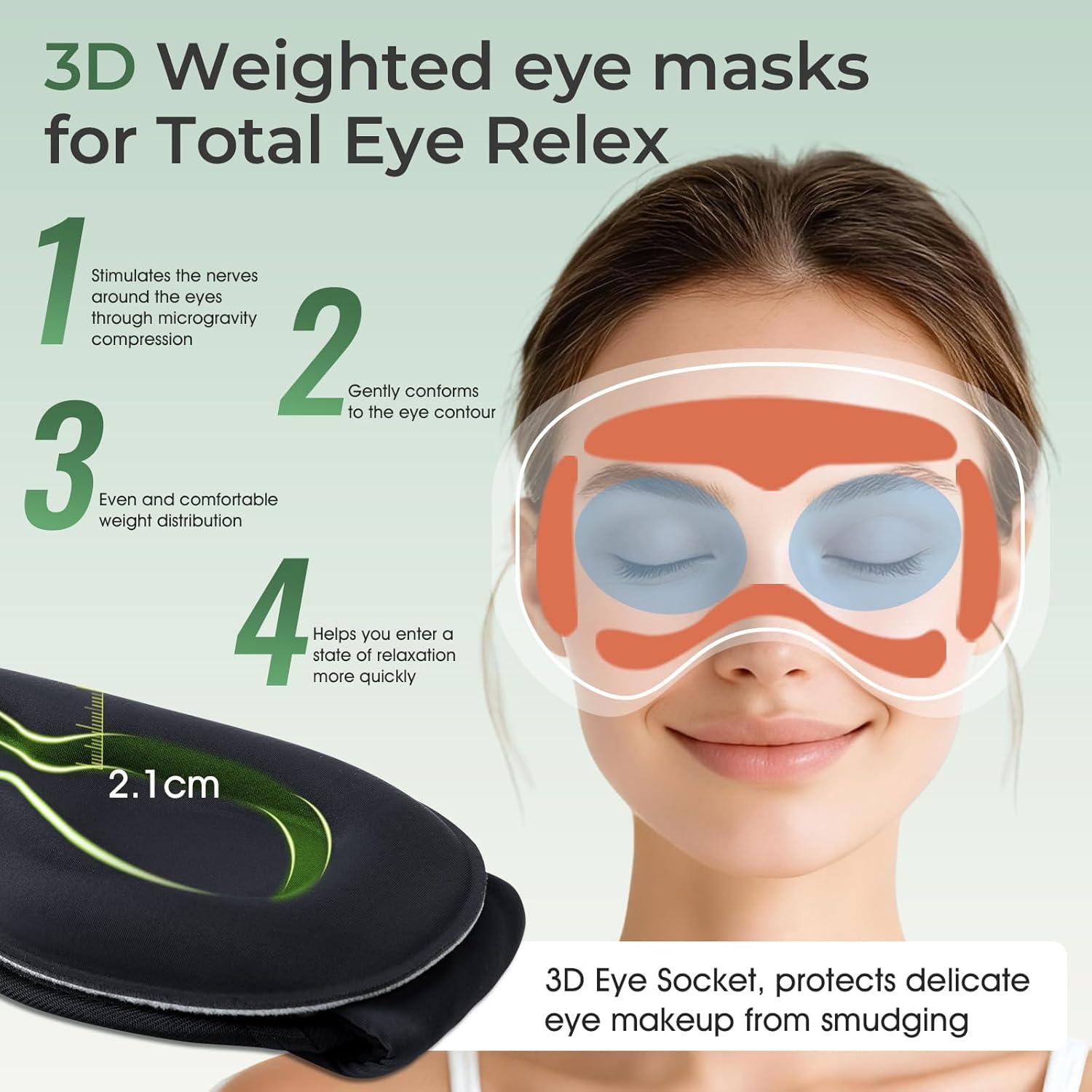 Máscara de Sueño ZHENYEMEI con Auriculares Bluetooth 3D