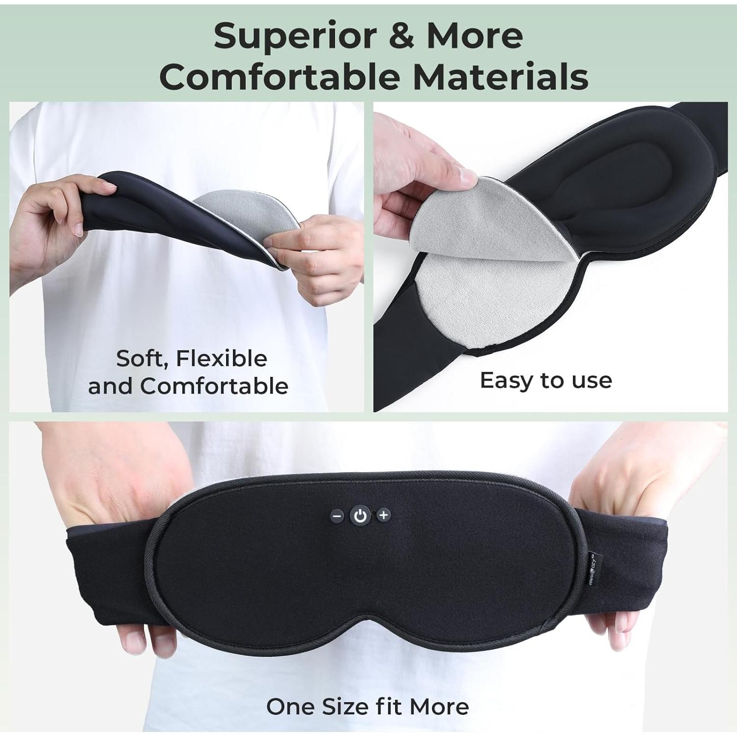 Máscara de Sueño ZHENYEMEI con Auriculares Bluetooth 3D