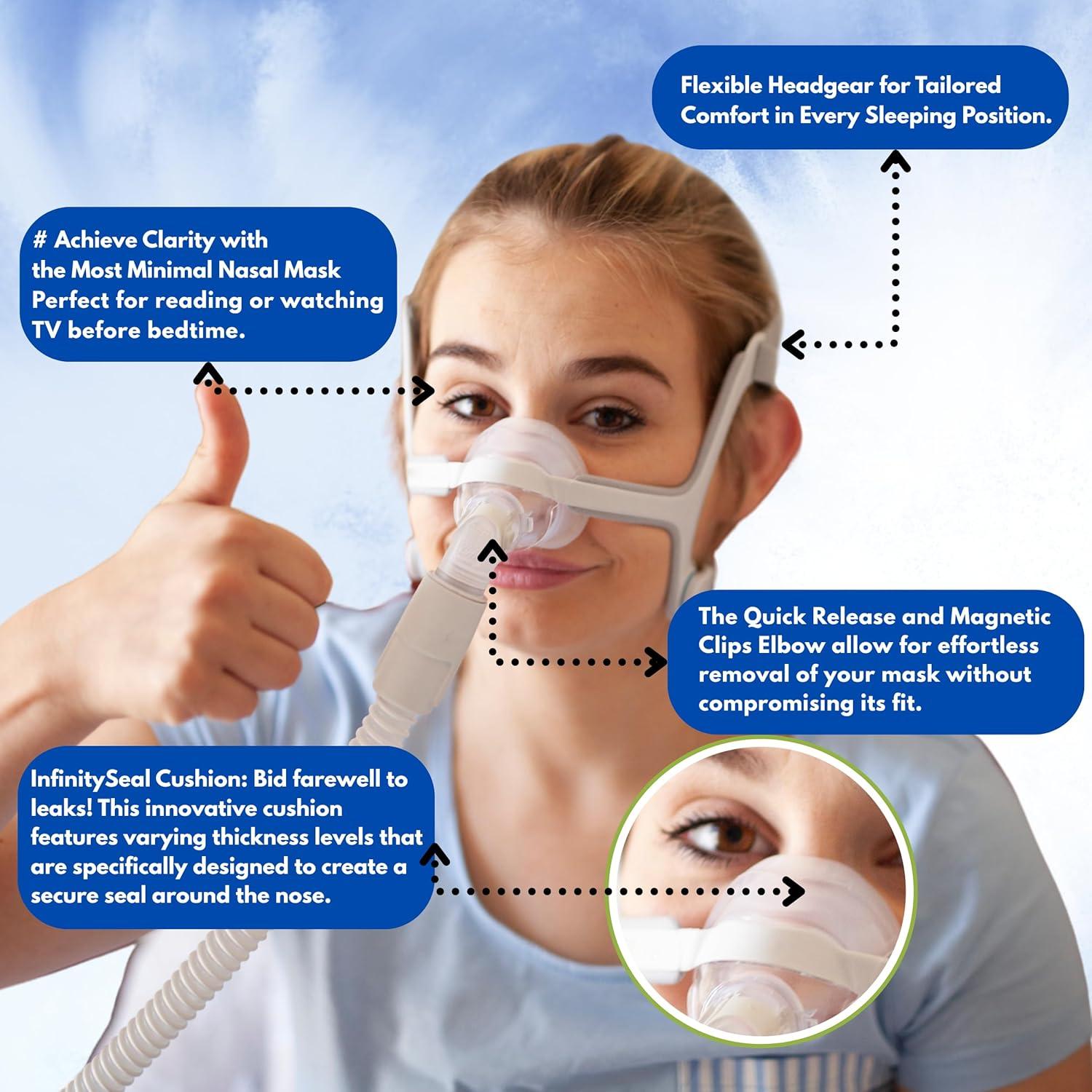 Máscara Nasal CPAP N20 Mediana - Silicona Suave y Ajustable